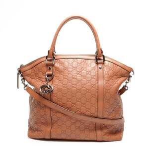 GUCCI Brown Leather Shoulder Bag